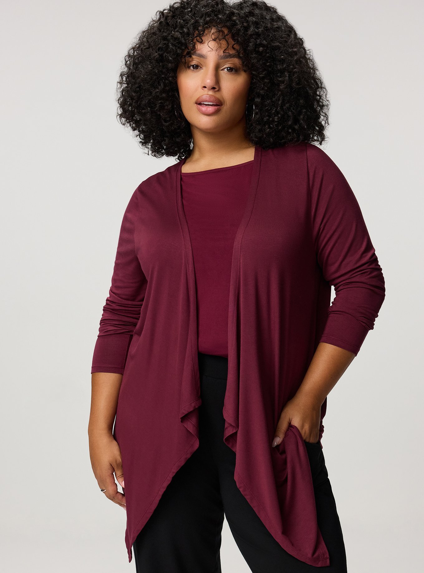 Plus Size - Super Soft Drape Front Cardigan - Torrid