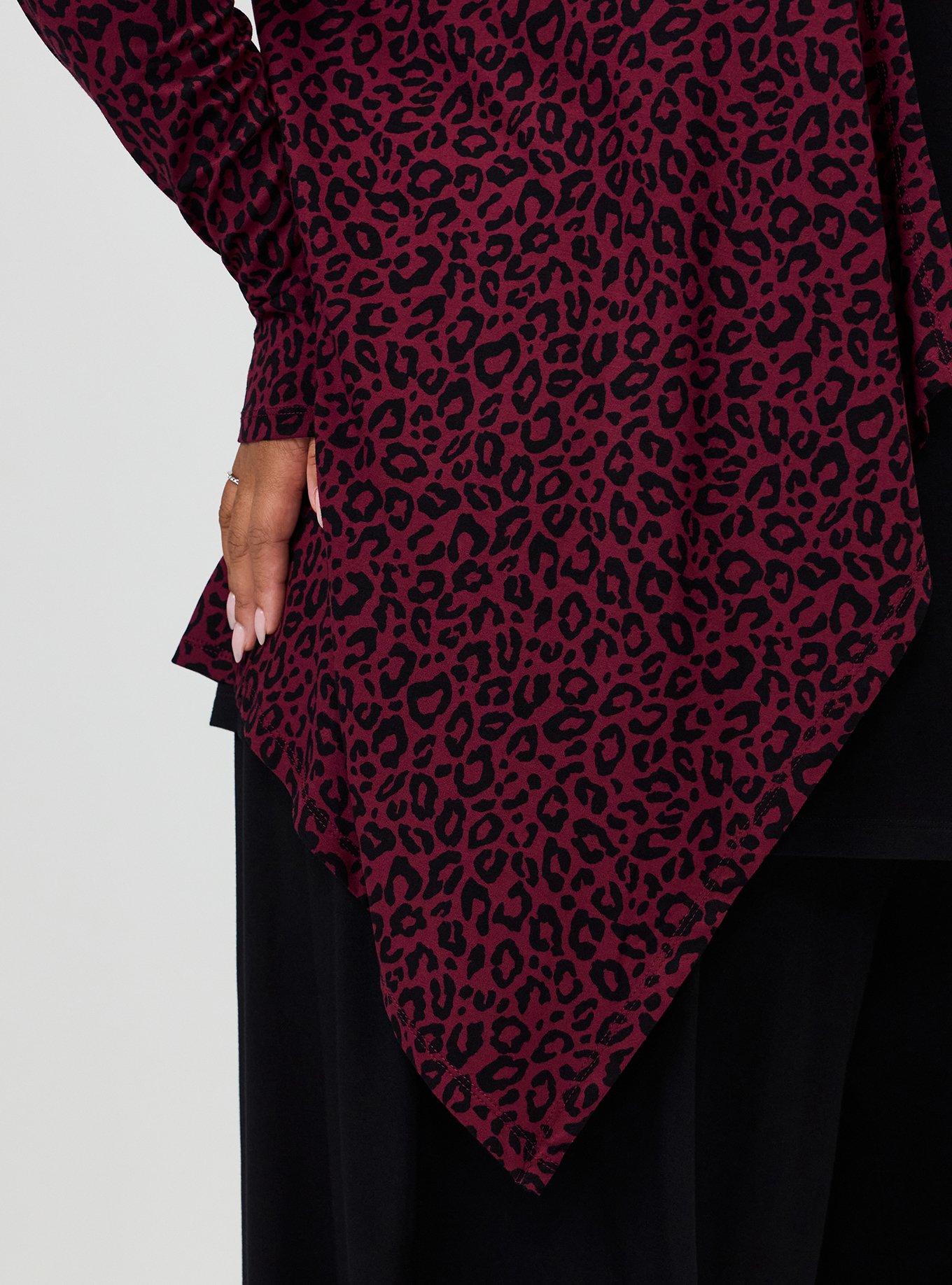 Super Soft Drape Front Cardigan, LILS LEOPARD, alternate