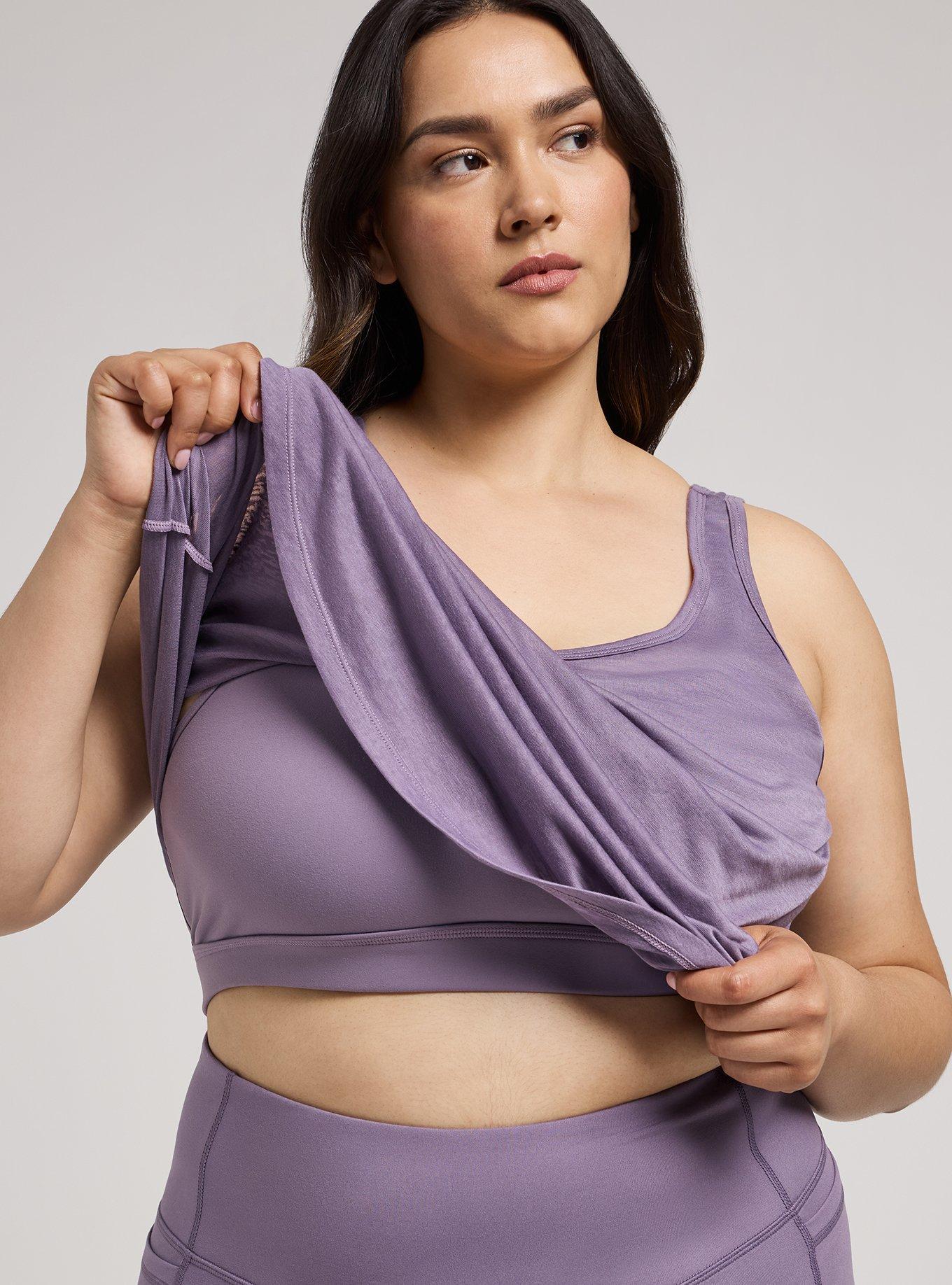 TRU Burnout Racerback Active Tank With Bra, PURPLE SAGE, alternate