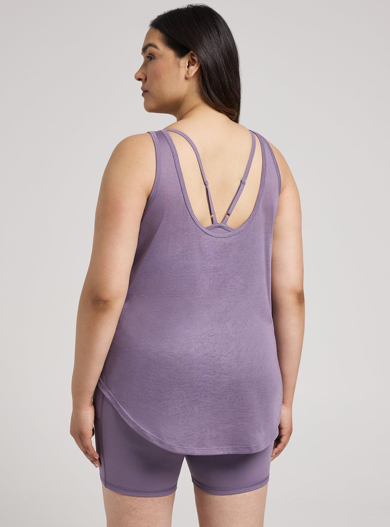 TRU Burnout Racerback Active Tank With Bra, PURPLE SAGE, alternate