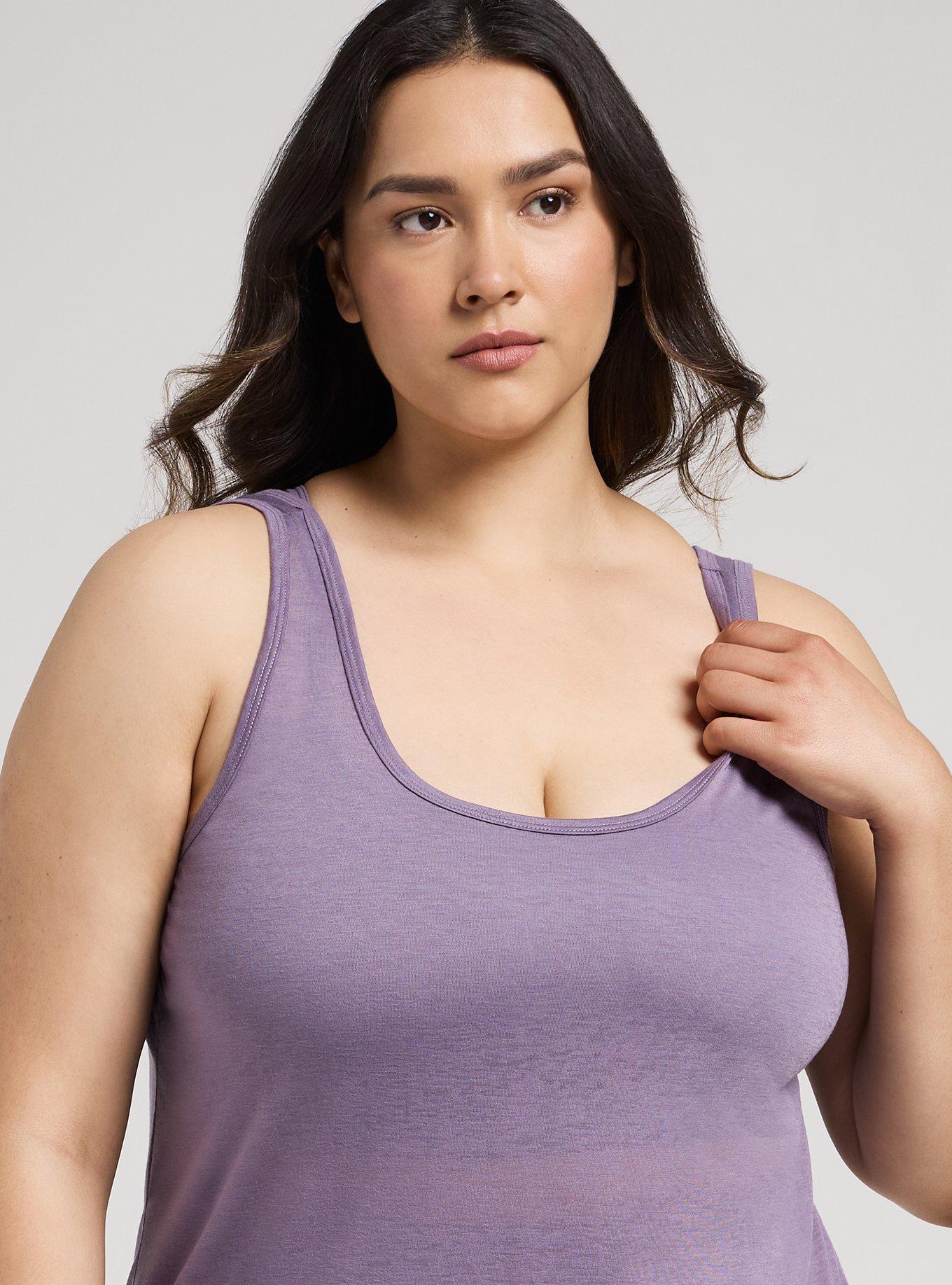 TRU Burnout Racerback Active Tank With Bra, PURPLE SAGE, alternate