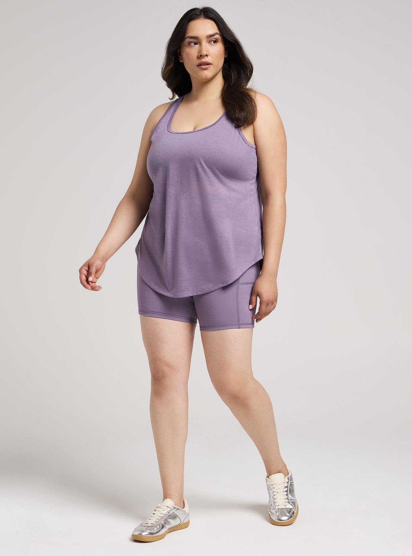 TRU Burnout Racerback Active Tank With Bra, PURPLE SAGE, alternate