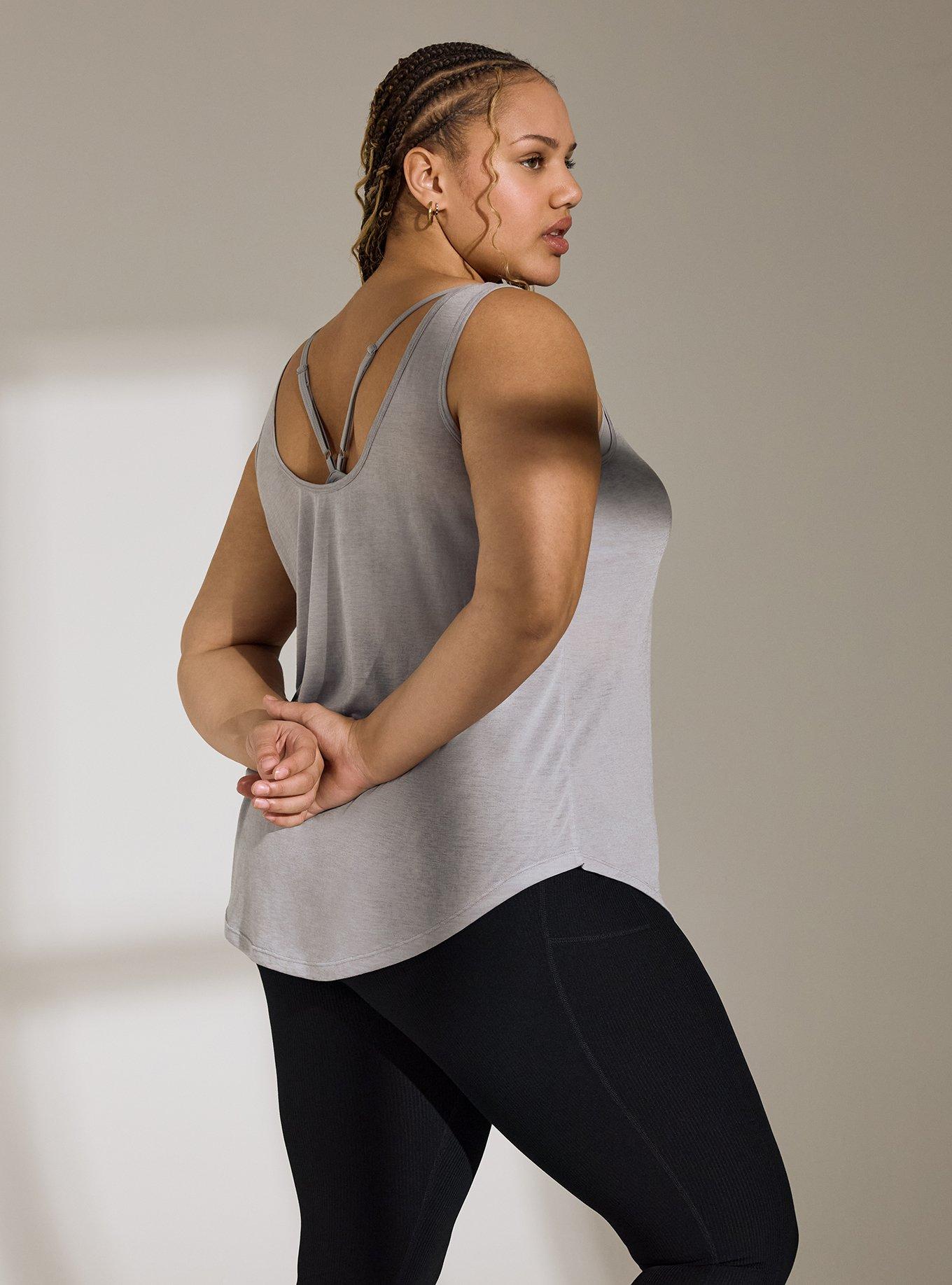 TRU Burnout Racerback Active Tank With Bra, ALLOY, alternate