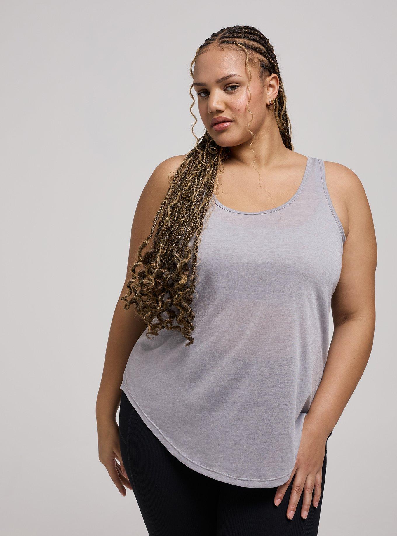 TRU Burnout Racerback Active Tank With Bra, ALLOY, hi-res
