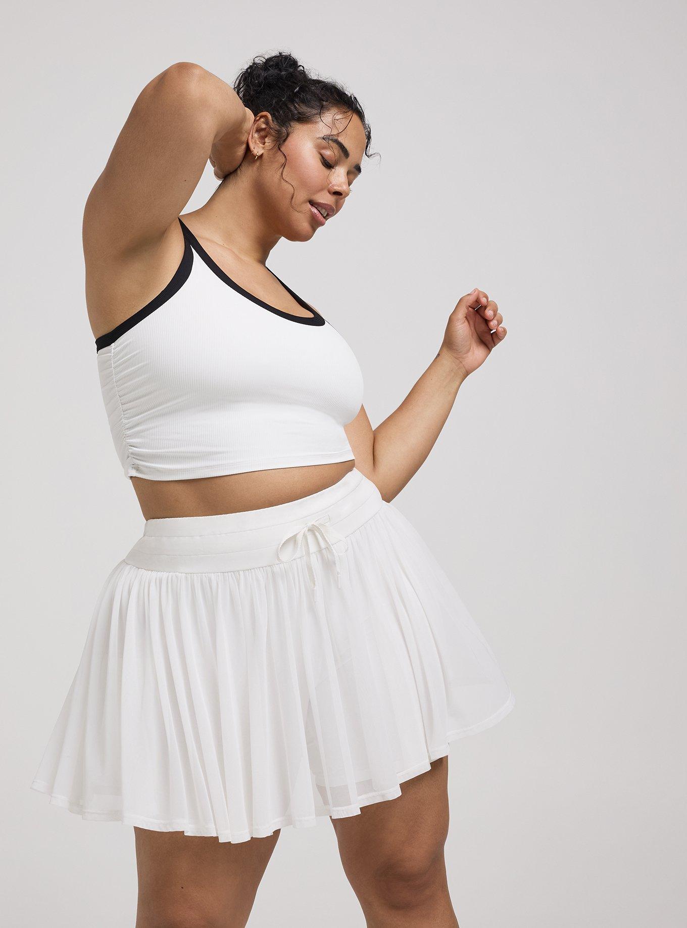 TRU Super Soft Performance Jersey 2fer Skirt With Bike Short, BLANC DE BLANC, alternate