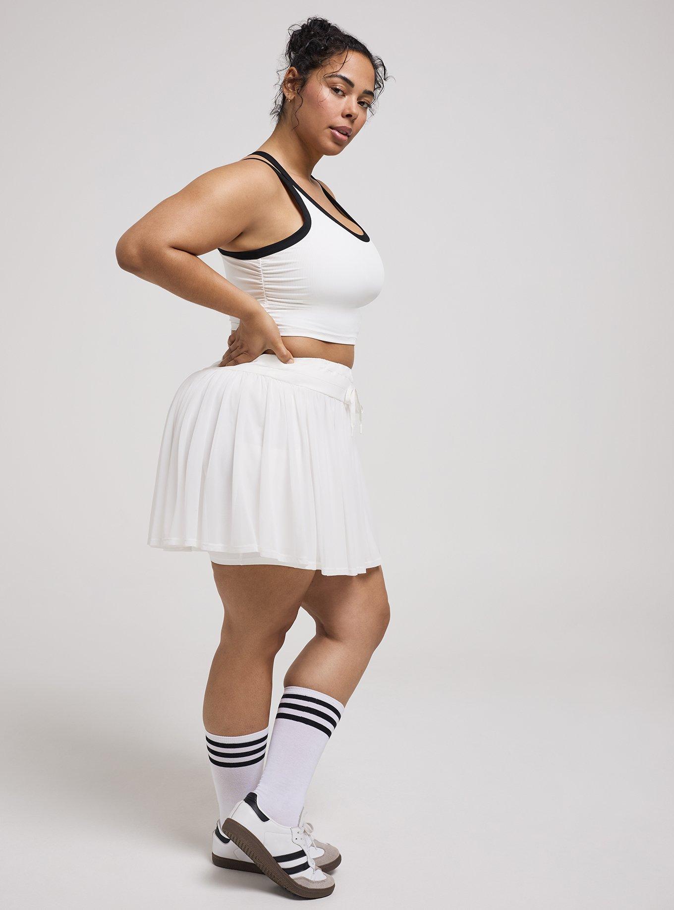 Plus Size - TRU Super Soft Performance Jersey 2fer Skirt With Bike