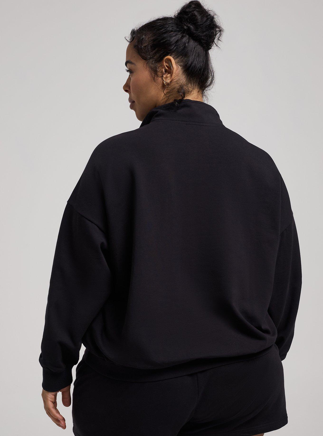 TRU Light Weight Everyday Fleece Half-Zip Pullover, DEEP BLACK, alternate