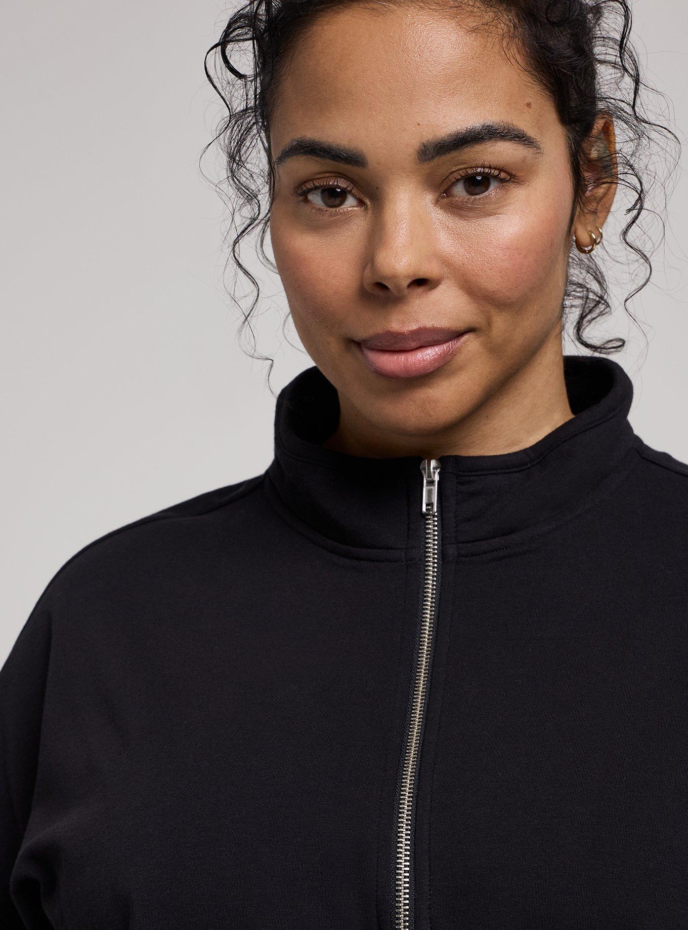 TRU Light Weight Everyday Fleece Half-Zip Pullover, DEEP BLACK, alternate