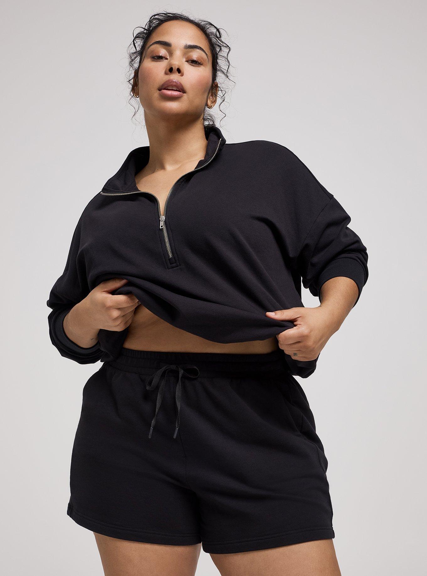 TRU Light Weight Everyday Fleece Half-Zip Pullover, DEEP BLACK, hi-res