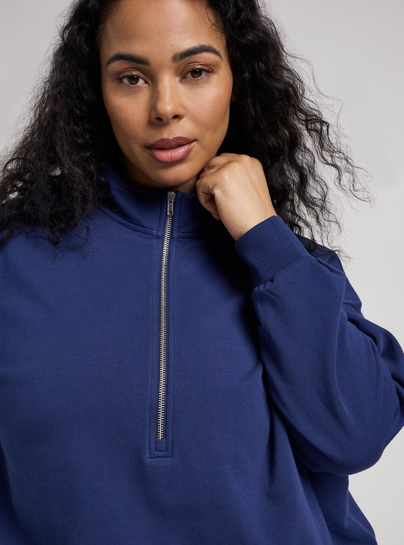 TRU Light Weight Everyday Fleece Half-Zip Pullover, MEDIEVAL BLUE, alternate