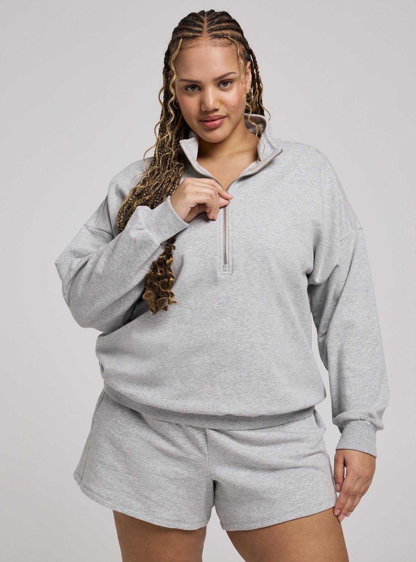 TRU Light Weight Everyday Fleece Half-Zip Pullover, LIGHTEST HEATHER GREY, hi-res