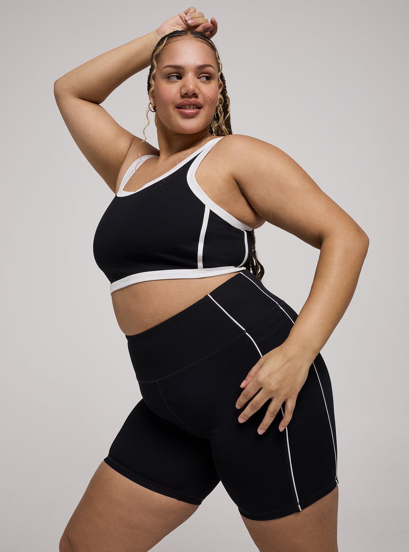 TRU Performance Rib 7'' Active Bike Short With Piping, DEEP BLACK, alternate