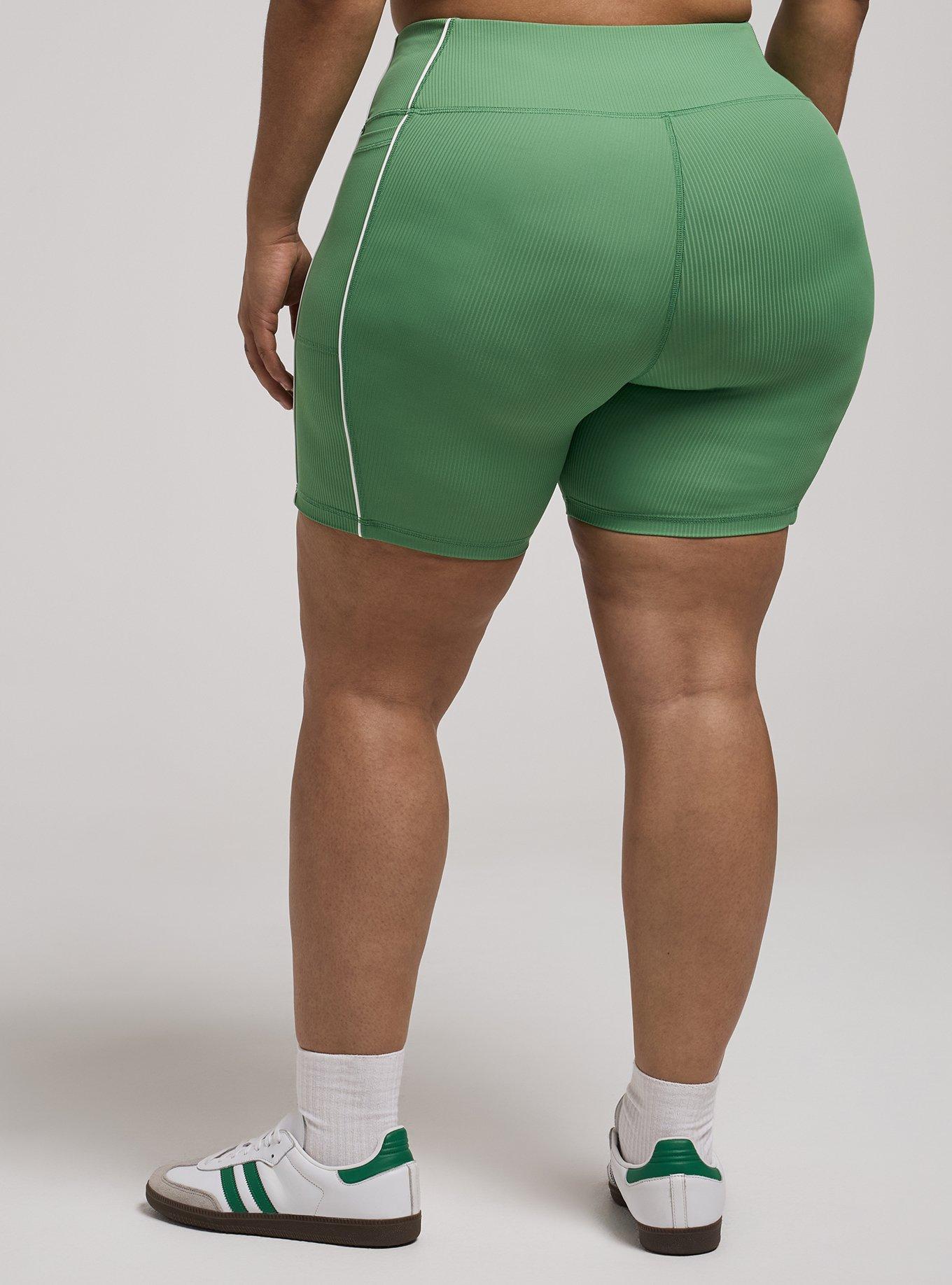 TRU Performance Rib 7'' Active Bike Short With Piping, STONE GREEN, alternate