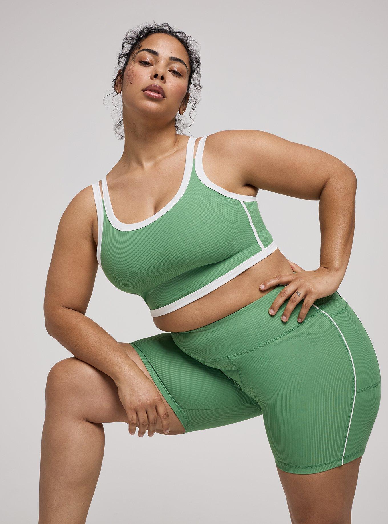 TRU Performance Rib 7'' Active Bike Short With Piping, STONE GREEN, hi-res