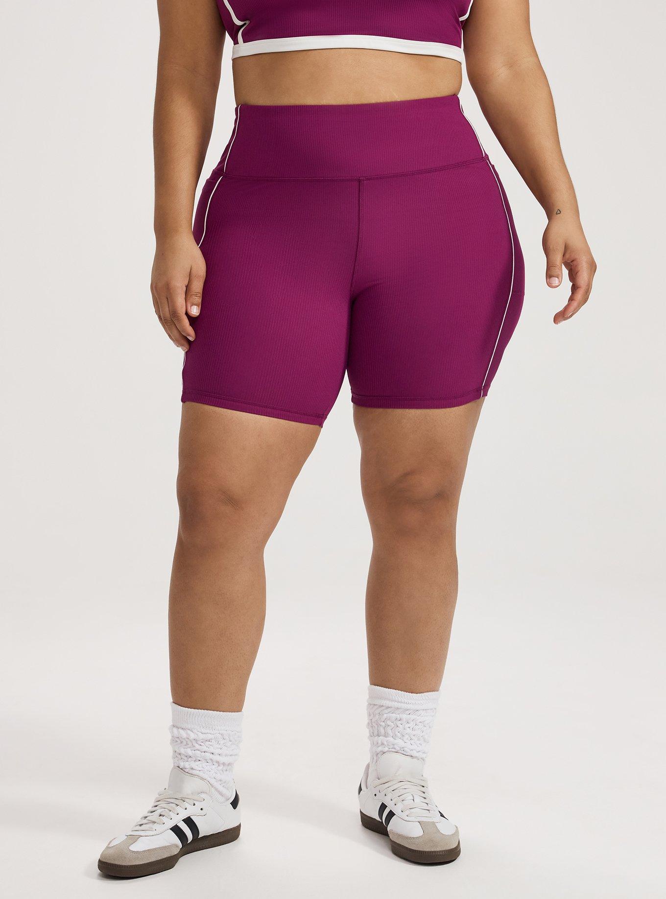 TRU Performance Rib 7'' Active Bike Short With Piping, PLUM CASPIA, alternate