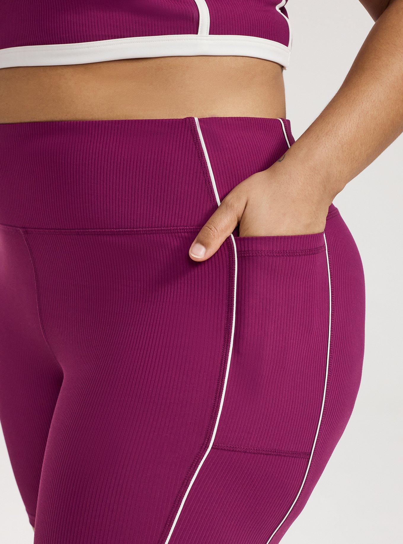 TRU Performance Rib 7'' Active Bike Short With Piping, PLUM CASPIA, alternate