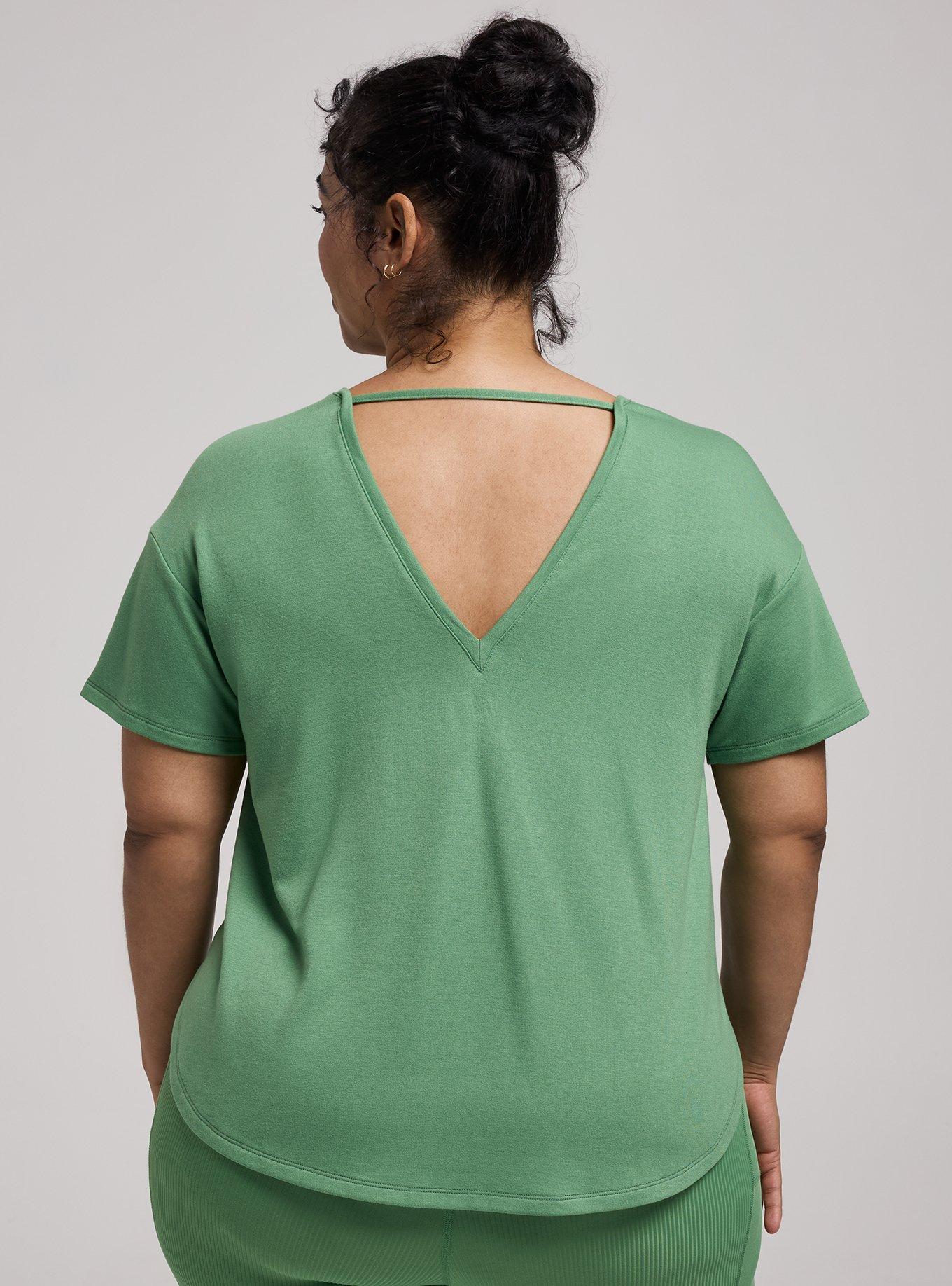 TRU Light Weight French Terry Active Tunic Tee, STONE GREEN, alternate