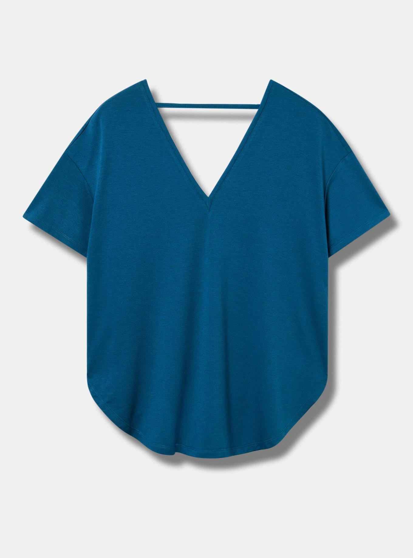 TRU Lightweight French Terry Active Tunic Tee, LEGION BLUE, flat