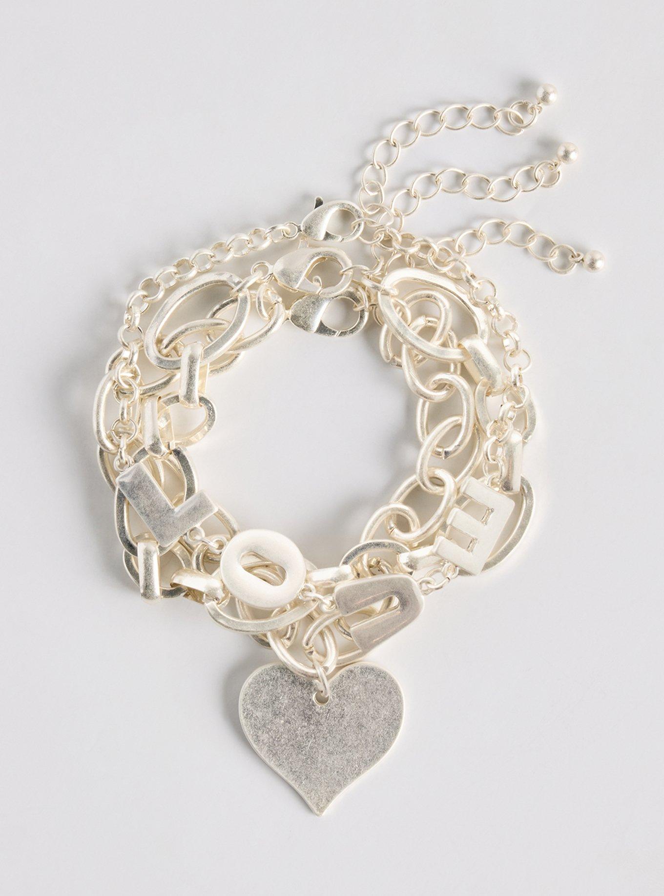 Heart Chain Bracelet Set, , hi-res