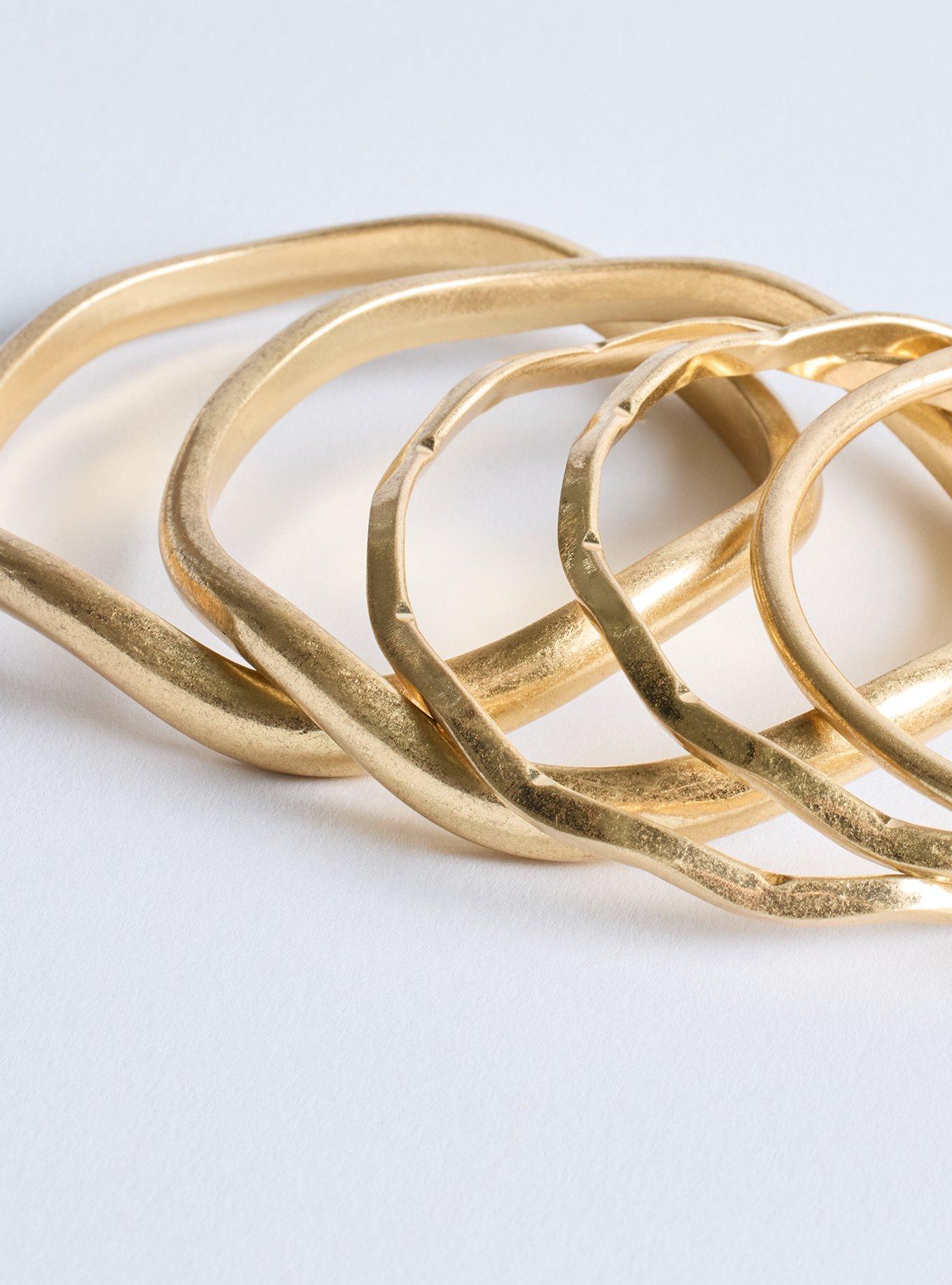 Organic Bangle Set, GOLD, alternate