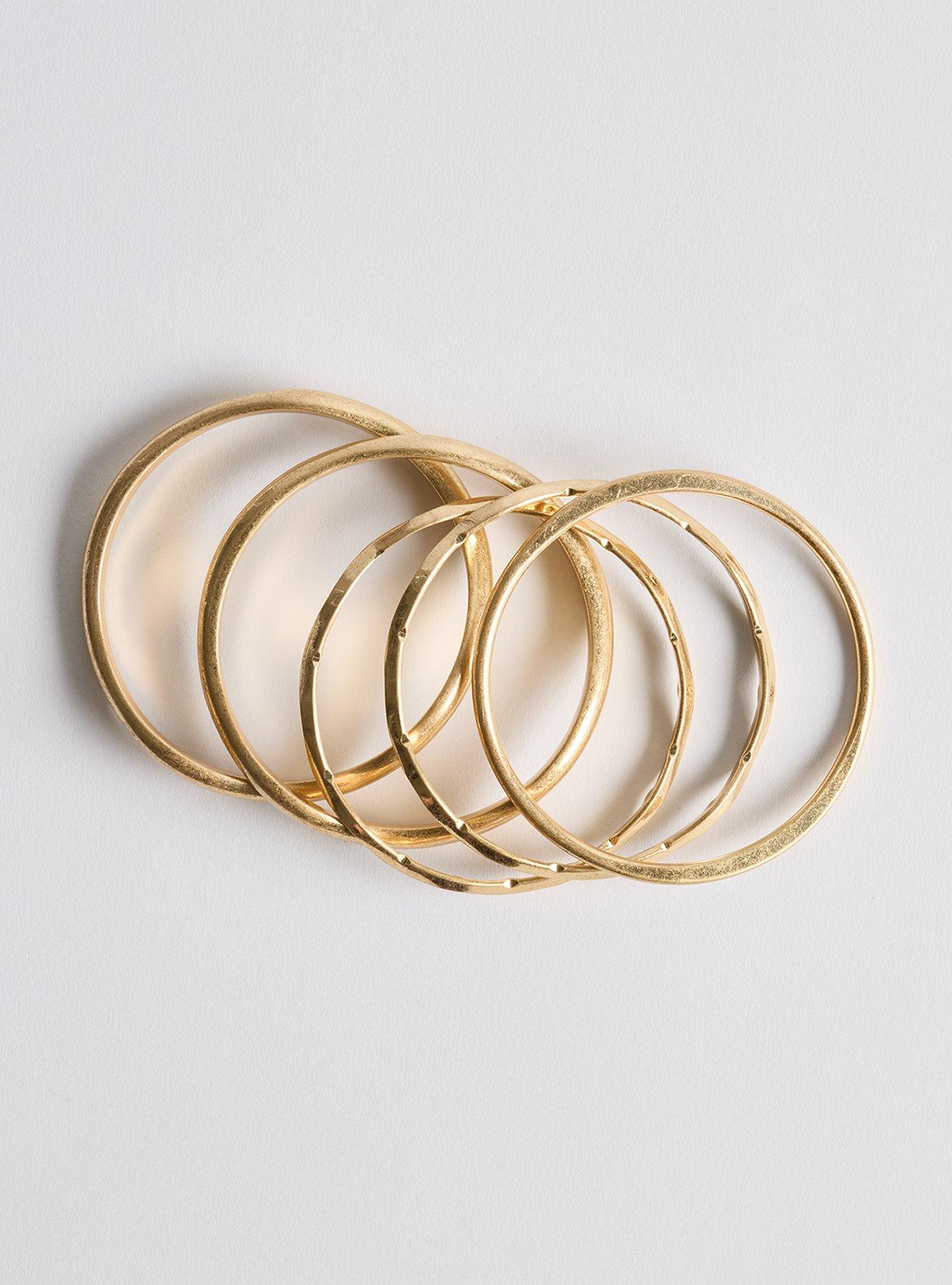 Organic Bangle Set, GOLD, hi-res