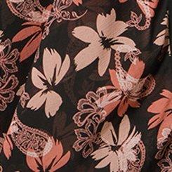 Cocoon Kimono, BACKLIGHT PAISLEY FLORAL BLACK, swatch