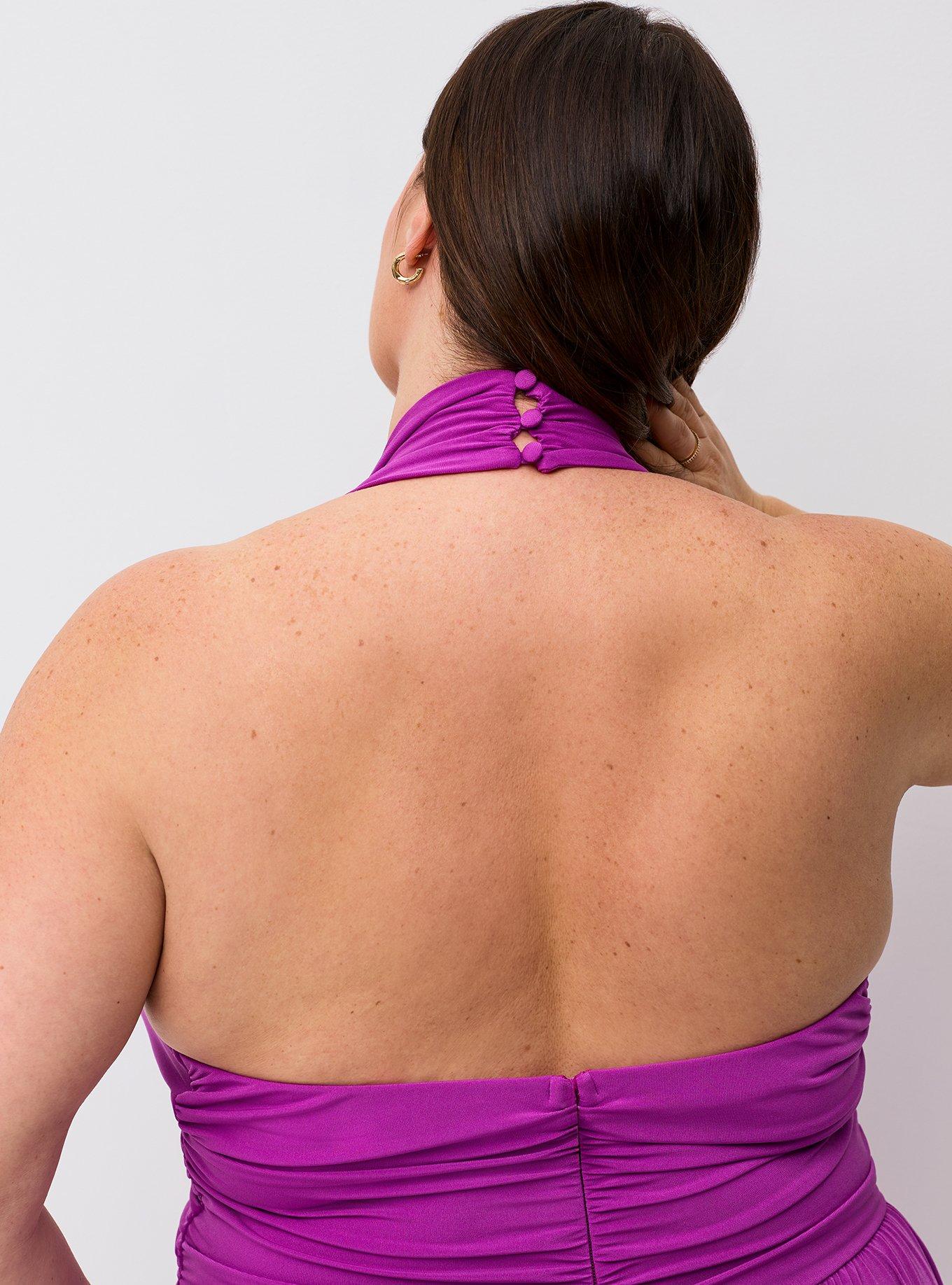 Studio Luxe Halter Dress, BYZANTIUM, alternate