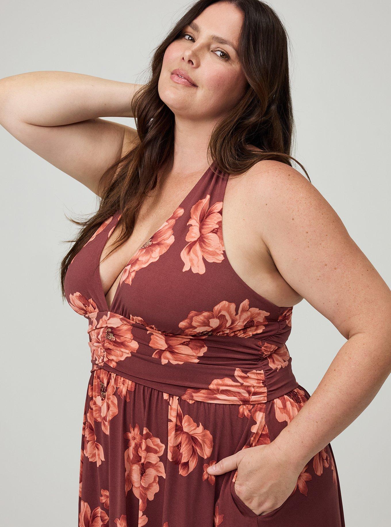 Studio Halter Top Dress, LILY FLORAL RED, alternate