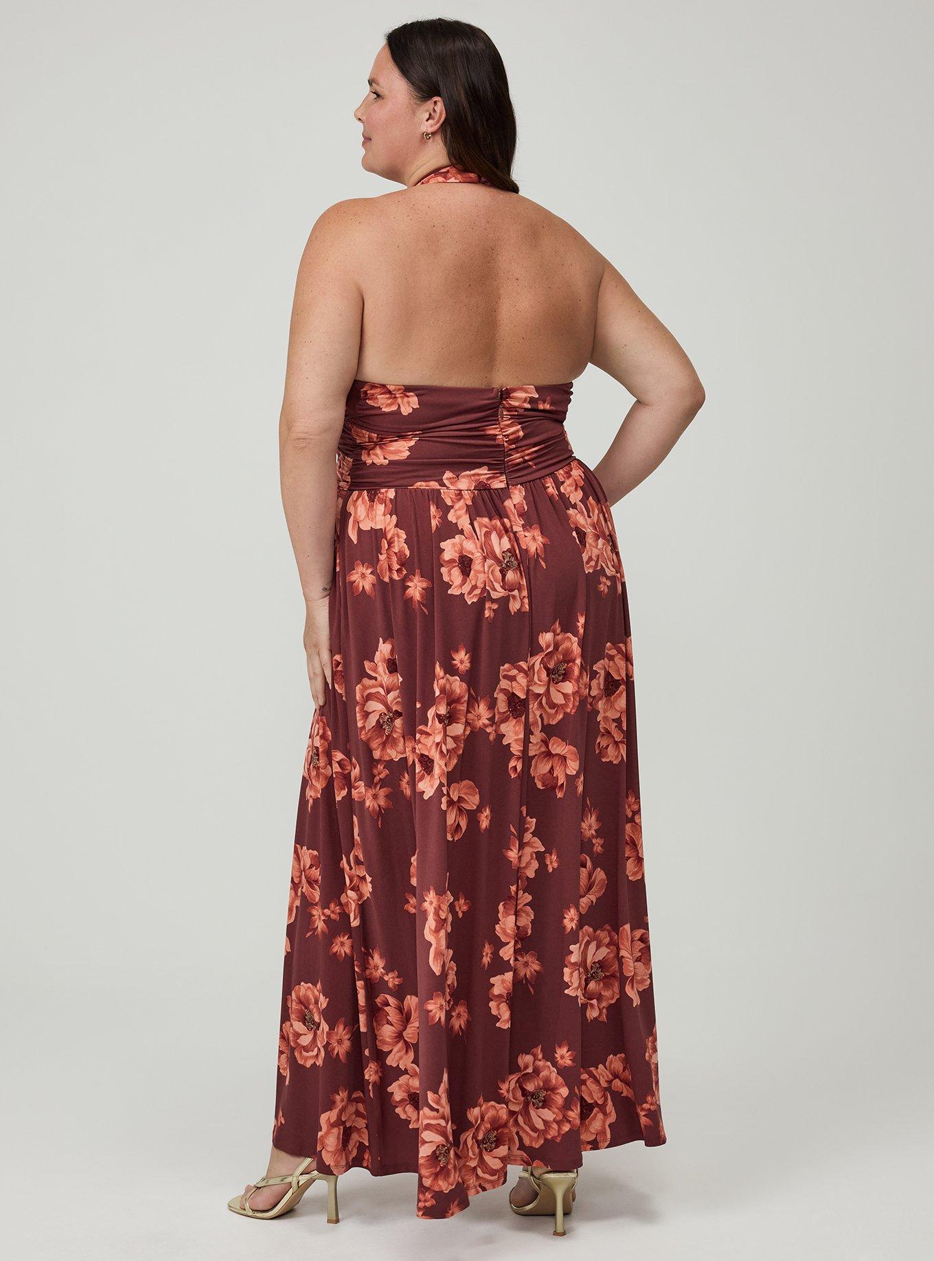 Studio Halter Top Dress, LILY FLORAL RED, alternate