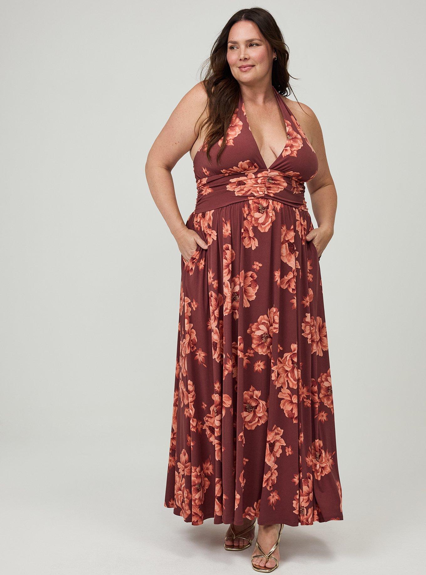 Studio Halter Top Dress, LILY FLORAL RED, alternate