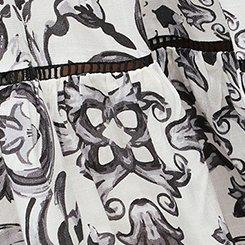 Studio Tiered Midi Skirt, GOTHIC TILE BLACK, swatch