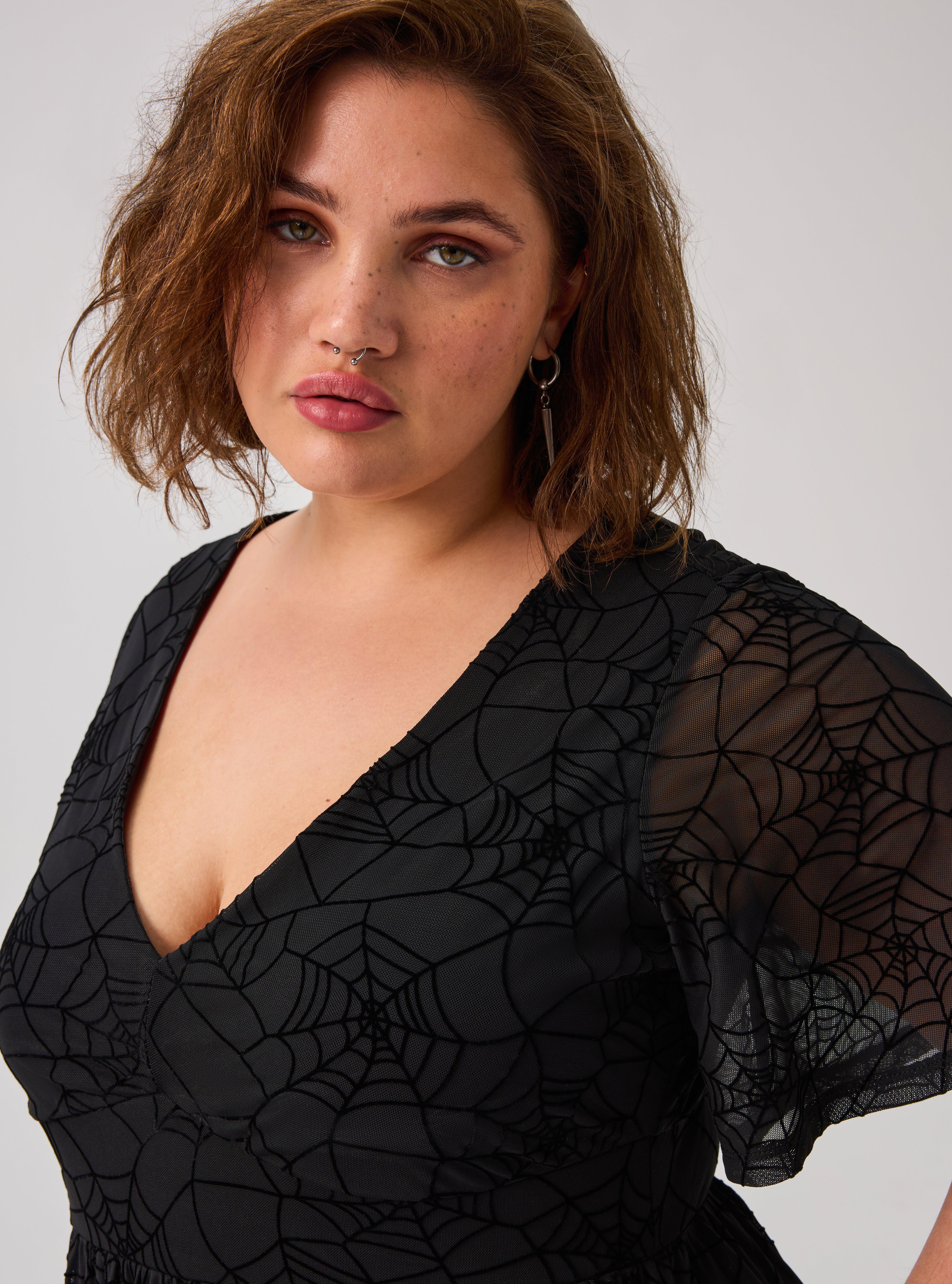 Nightfall Mesh Maxi Dress, SPIDERWEBS BLACK MESH, alternate