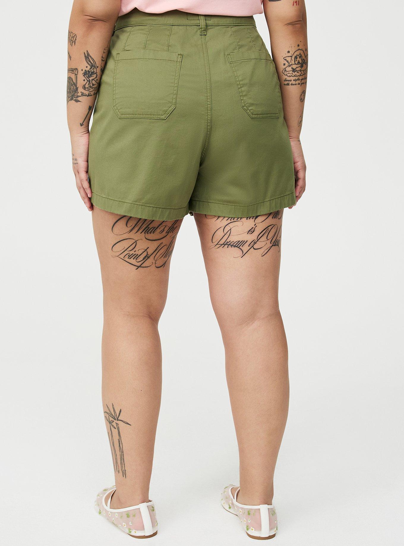Lightweight High-Rise Twill Short, OLIVINE, alternate