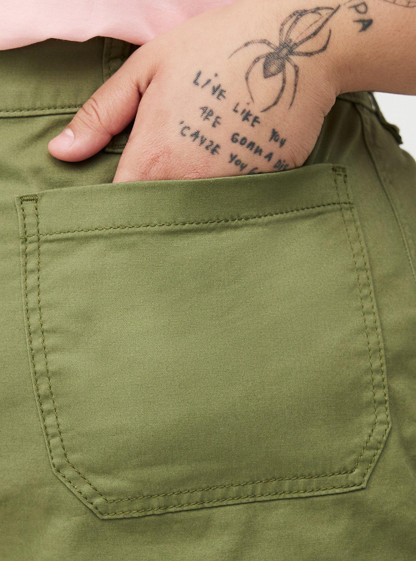 Lightweight High-Rise Twill Short, OLIVINE, alternate