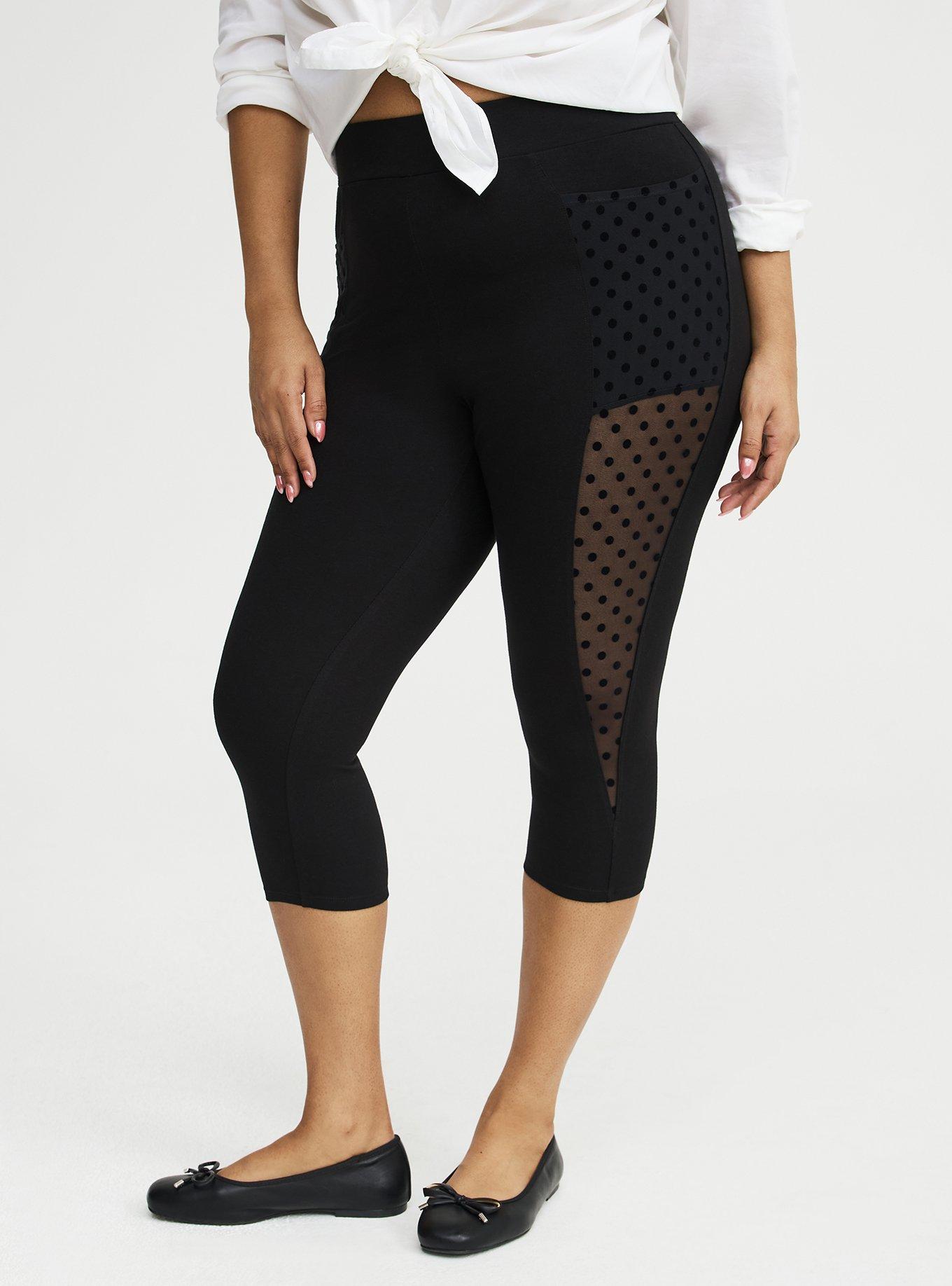Pedal Pusher Mesh Pocket Legging, DEEP BLACK, alternate