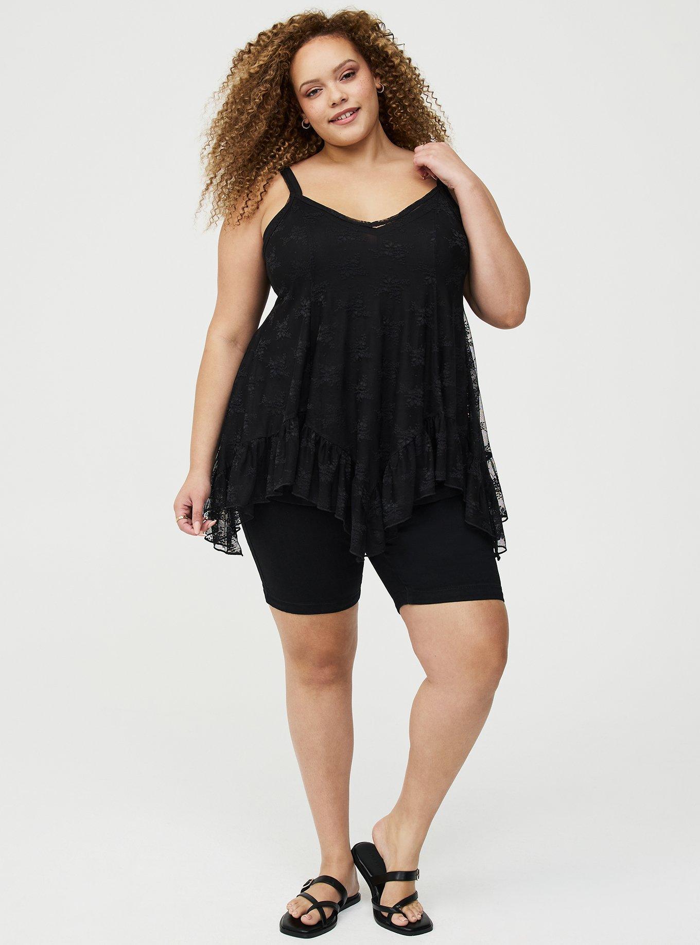 Signature Jersey V-Neck Swing Tank, DEEP BLACK, alternate