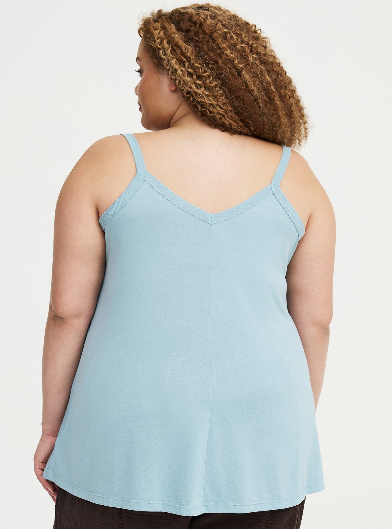 Signature Jersey V-Neck Swing Tank, STONE BLUE, alternate