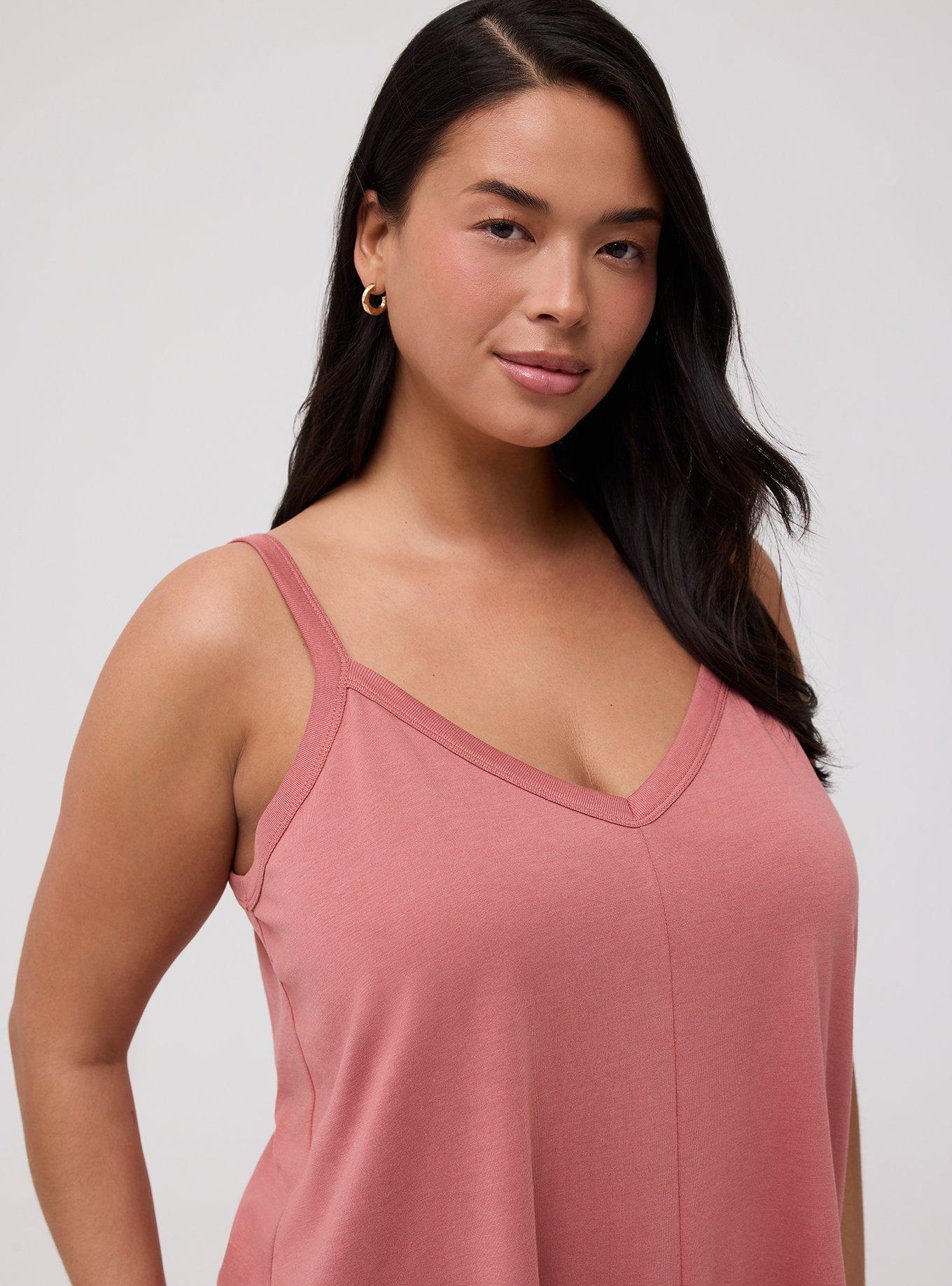 Signature Jersey V-Neck Swing Tank, LIGHT MAHOGANY, alternate