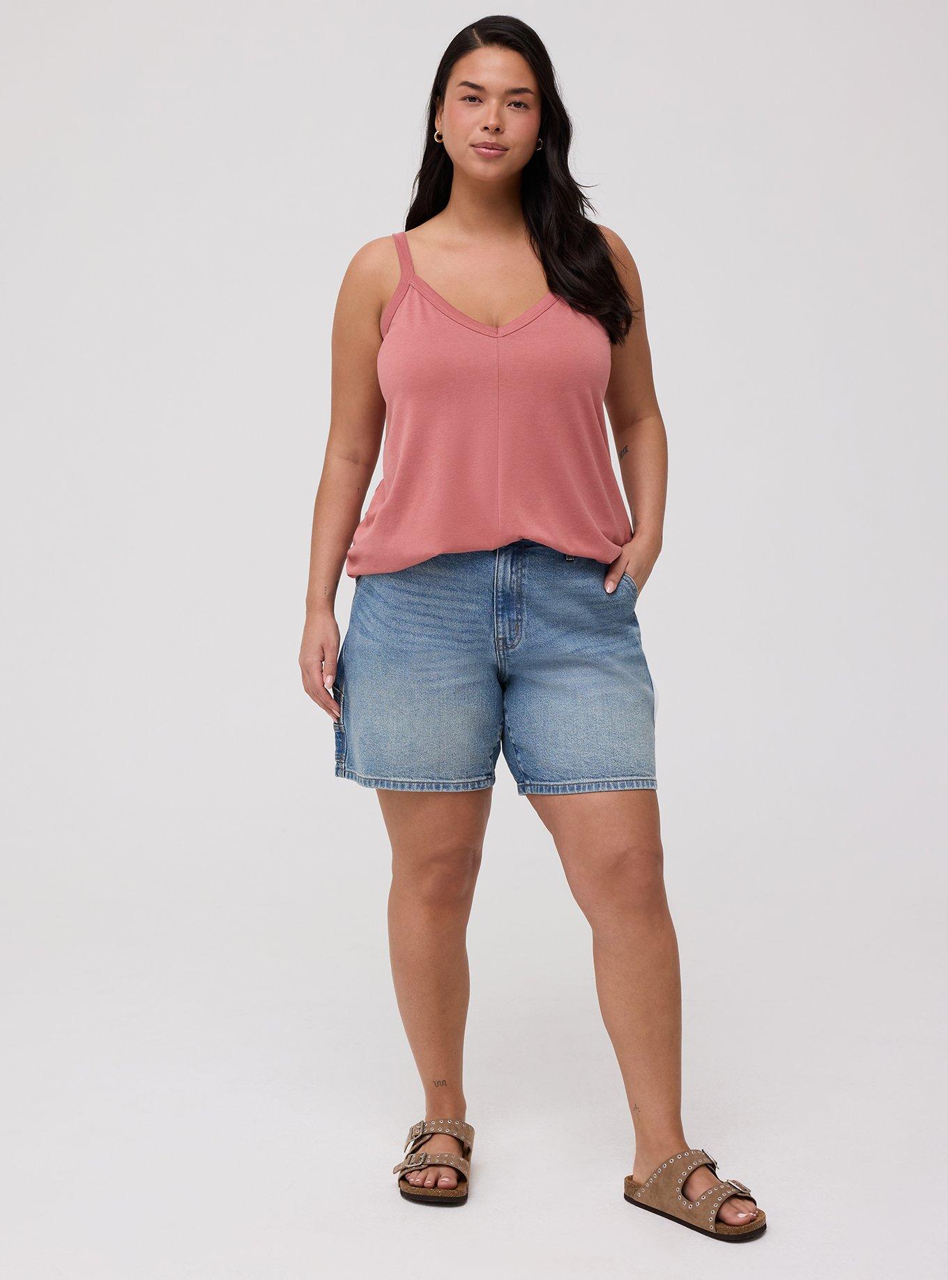 Signature Jersey V-Neck Swing Tank, LIGHT MAHOGANY, alternate