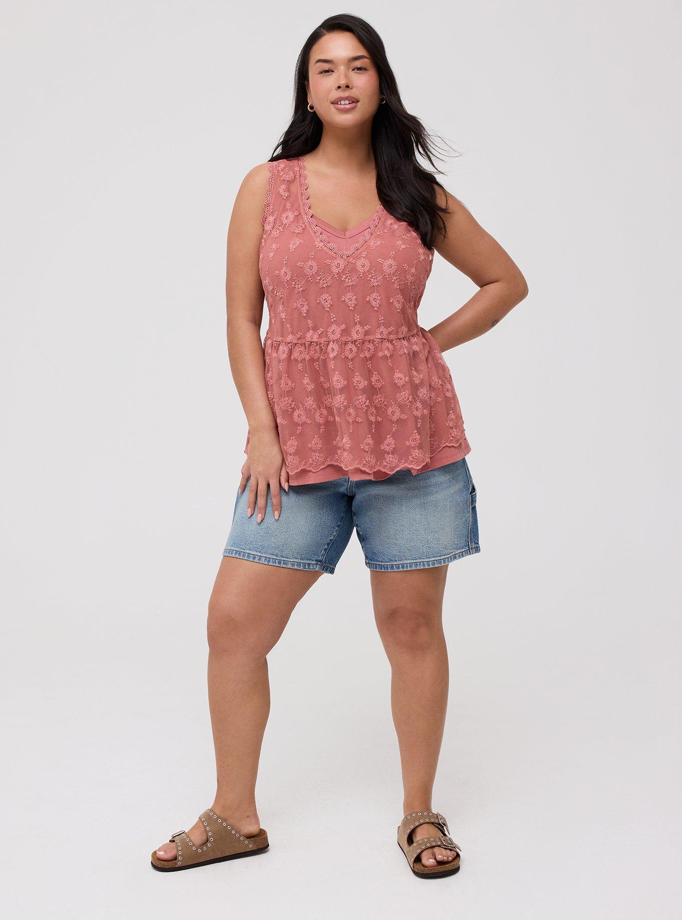 Plus Size - Signature Jersey V-Neck Swing Tank - Torrid
