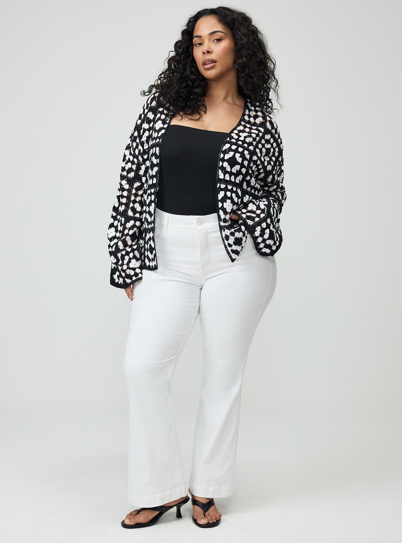 Plus Size - Crochet Open Front Cardigan - Torrid
