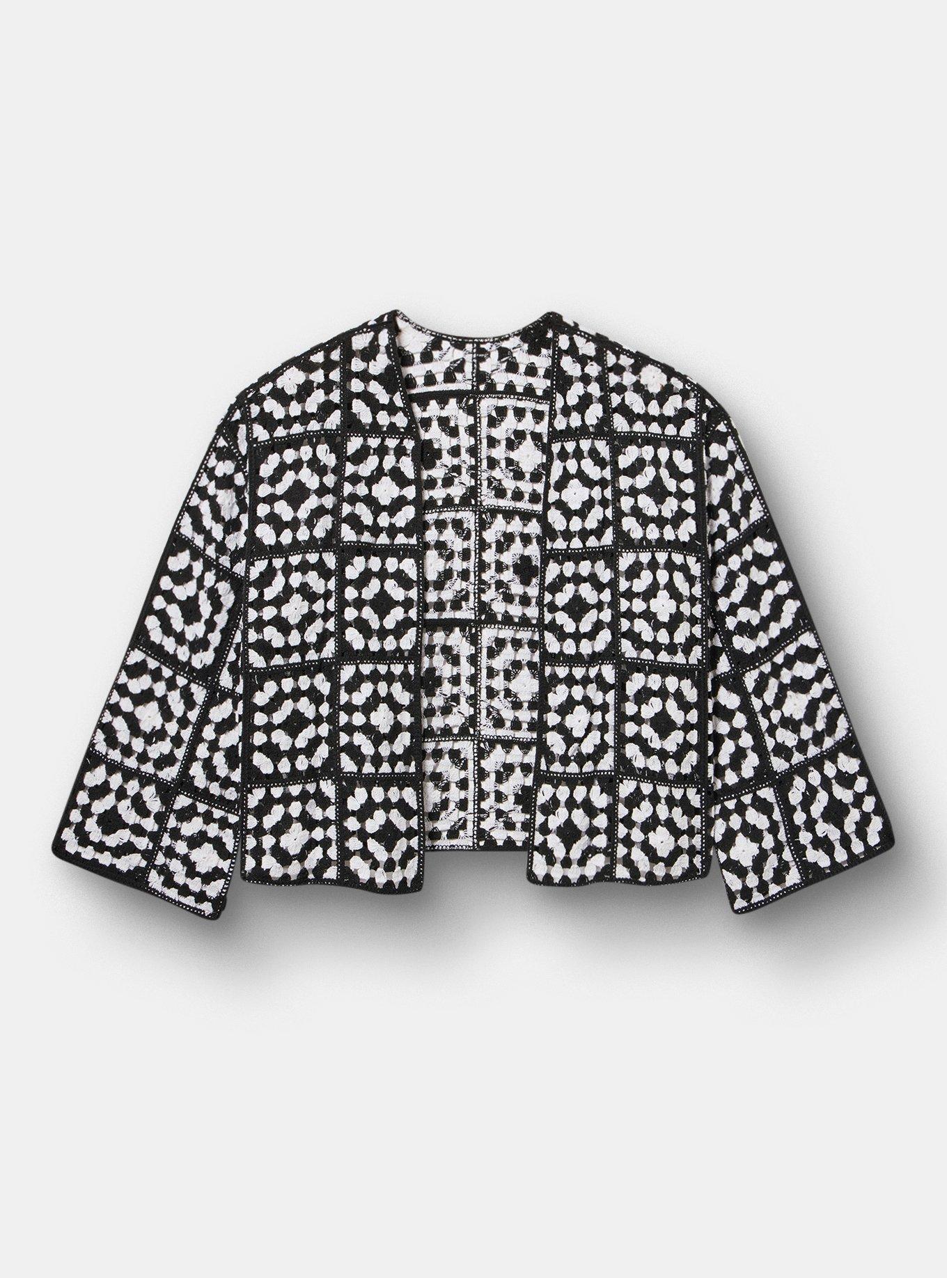 Plus Size - Crochet Open Front Cardigan - Torrid