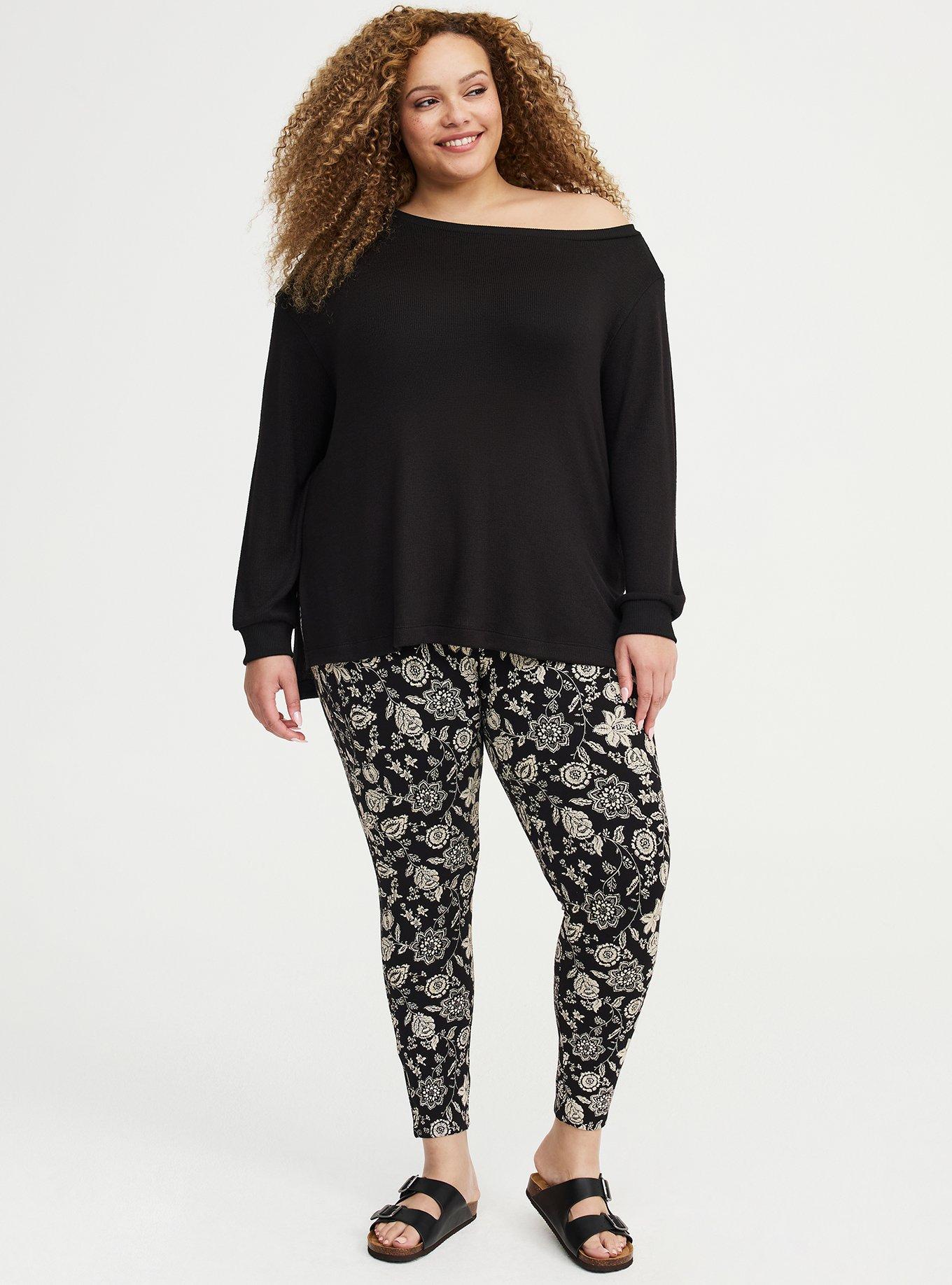 Hacci Off-Shoulder Pullover Sweater, DEEP BLACK, alternate