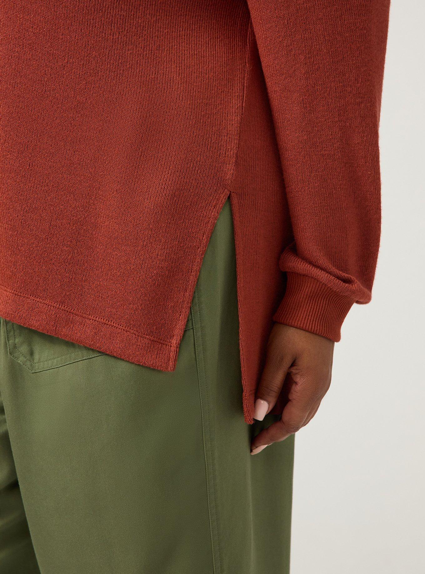 Hacci Off-Shoulder Pullover Sweater, ROASTED RUSSET, alternate