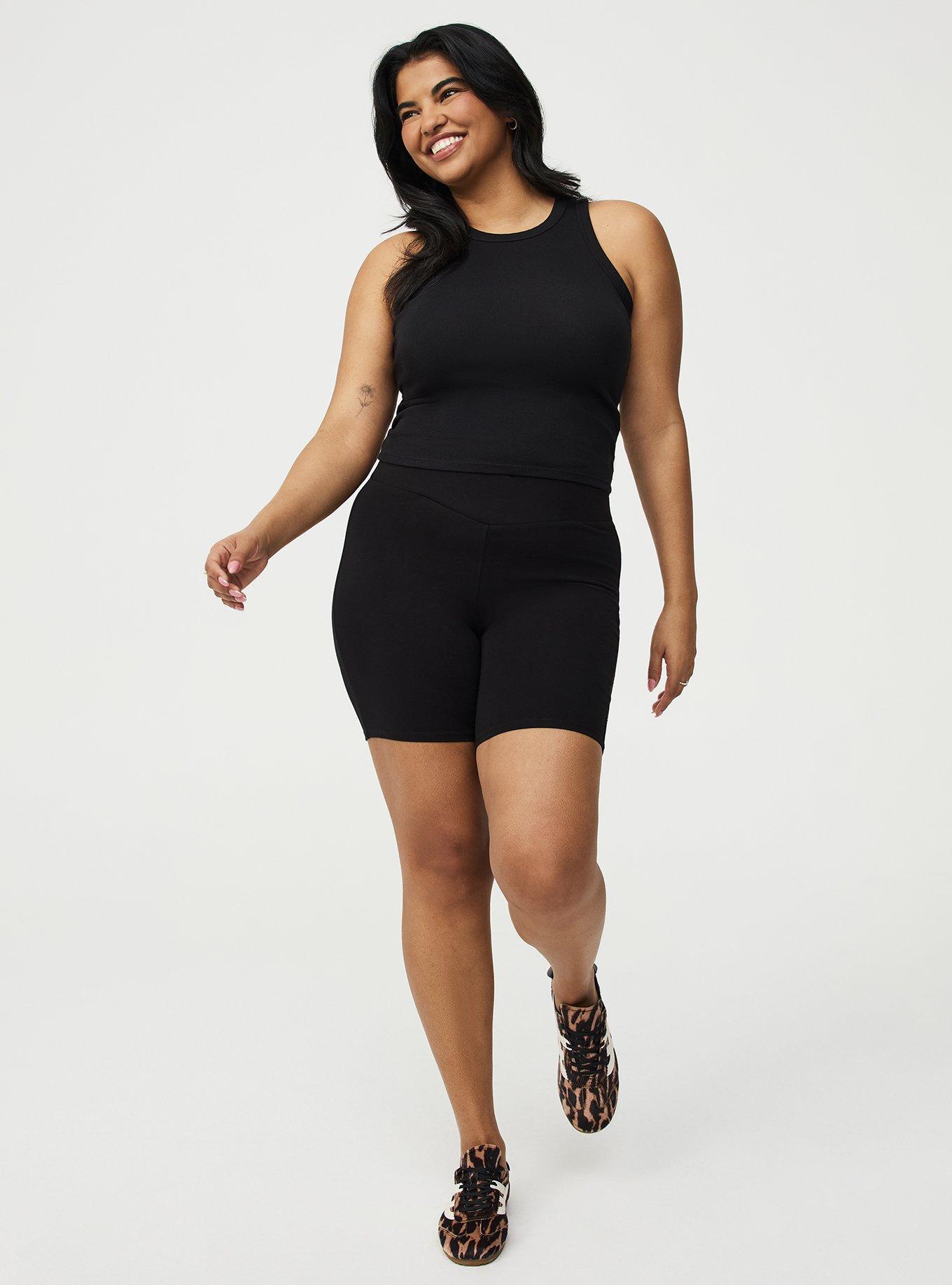 7"" Crossover Waist Bike Short, DEEP BLACK, hi-res