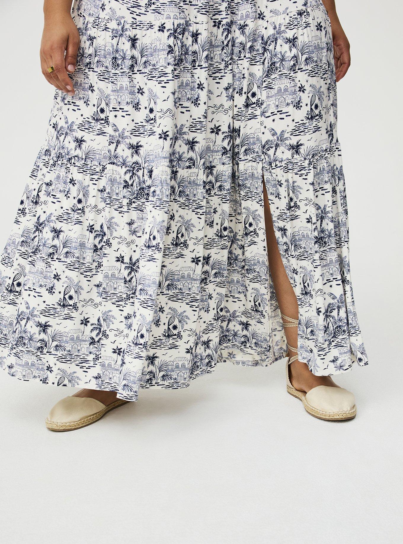 Smocked Maxi Skirt Set, REVERIA TOILE NAVY, alternate