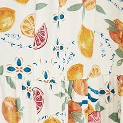 Smocked Maxi Skirt Set, FRUITY PICNIC IVORY, swatch