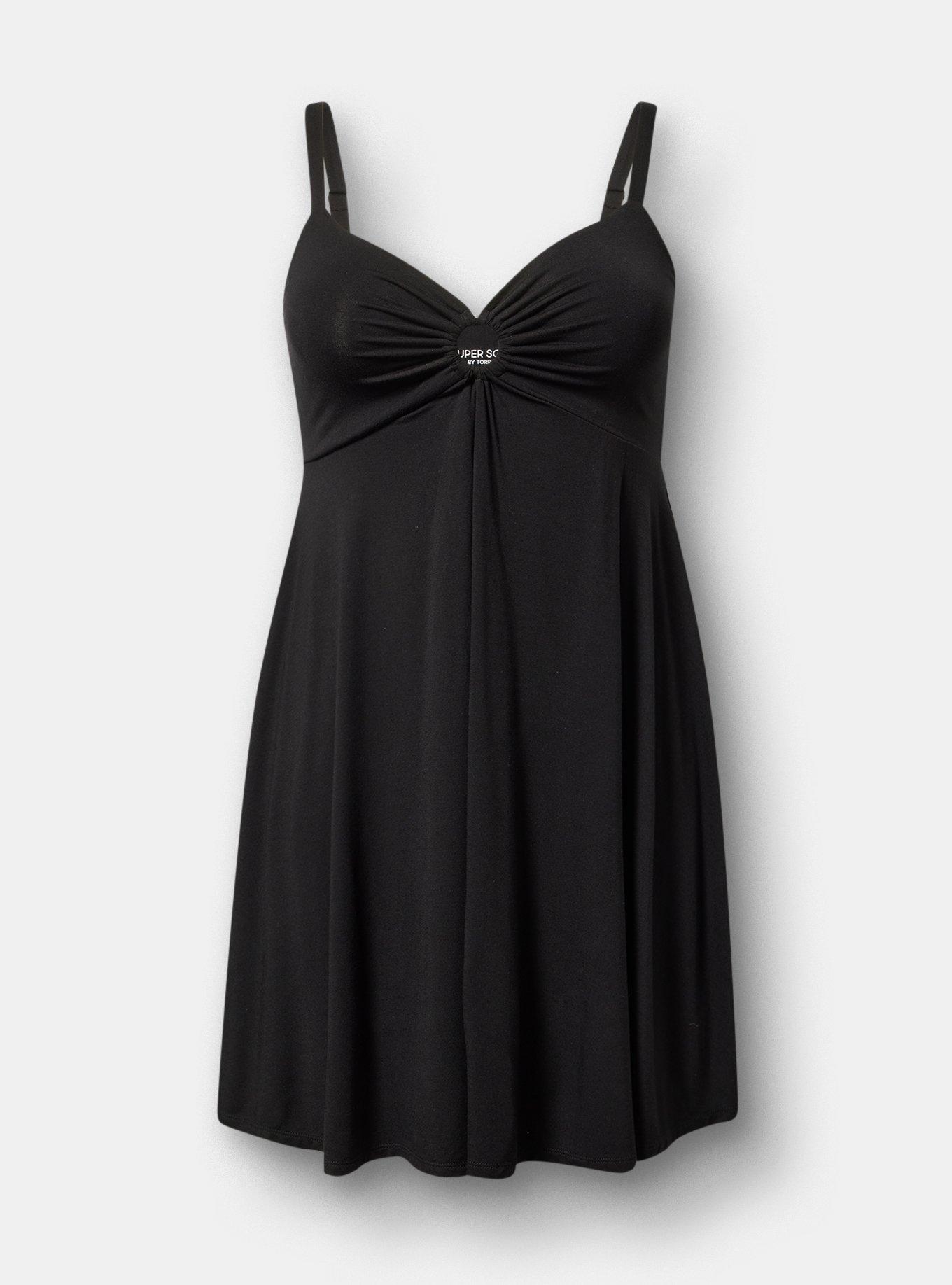 Sweetheart O-Ring Mini Dress, DEEP BLACK, hi-res