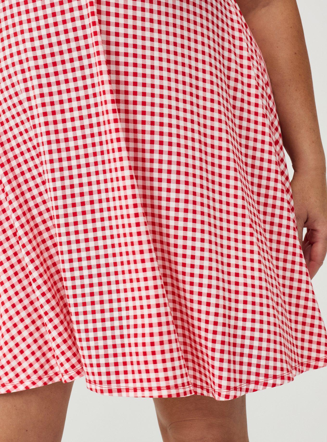 Sweetheart O-Ring Mini Dress, SOPHIE GINGHAM RED, alternate