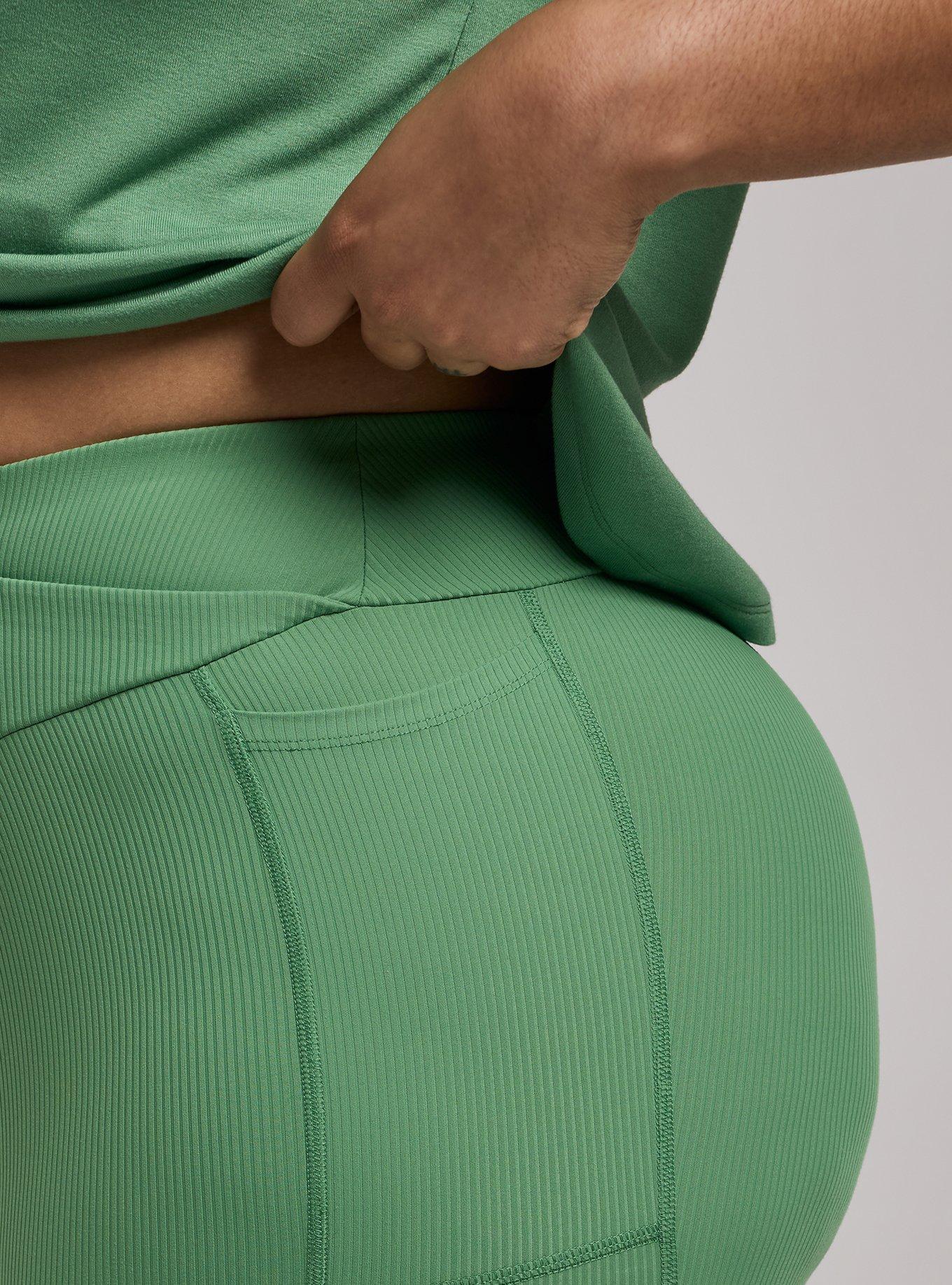 TRU Performance Core V-Band Capri Legging, STONE GREEN, alternate